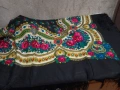 Gypsy floral multi 70 s Folkschal полски вълнен 144х144см ресни 12 см, снимка 3