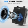30W преносим гласов усилвател с безжични микрофонни слушалки, 2800mAh акумулаторна PA система, снимка 1