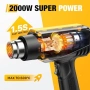 SEEKONE пистолет за горещ въздух 2000W 650°C, снимка 2