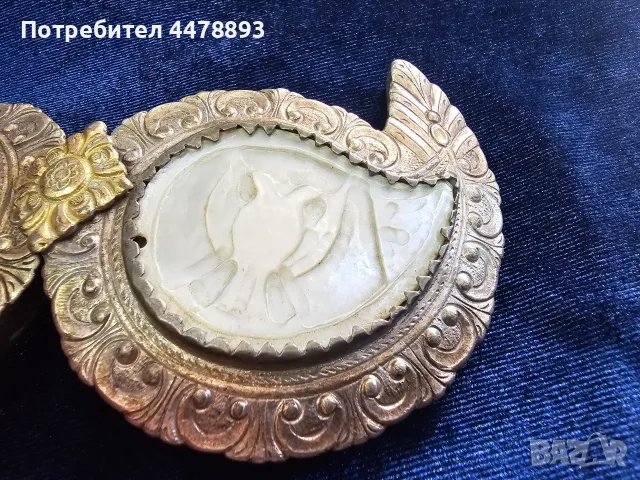 Възрожденски сребърни пафти със седеф. , снимка 7 - Антикварни и старинни предмети - 55670238