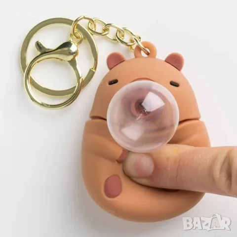 Ключодържател силиконов capybara с балон 6 см_1259620, снимка 2 - Други - 55698893