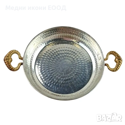 МЕДНА ТАВИЧКА С ДРЪЖКИ, снимка 2 - Съдове за готвене - 54629142