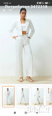 Бял костюм 40 размер
