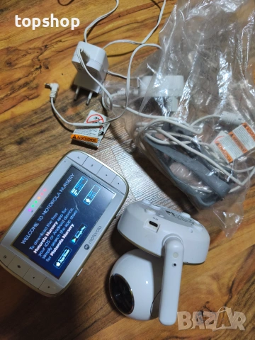 Смарт бебефон с 5" екран Motorola Nursery VM855 – Комплект (За части/Ремонт)  , снимка 6 - Бебефони - 55159769