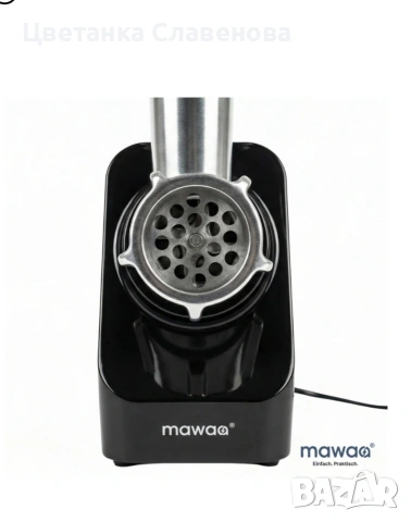 Електрическа месомелачка Mawaa 300W с Reverse функция и приставка за наденици, снимка 4 - Месомелачки - 54701036