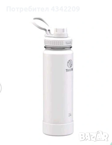 термос бутилка Takeya Actives Insulated bottle 700ml Arctic White