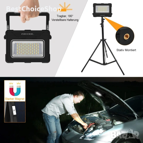 Соларна LED лампа за къмпинг, строителна, 10 W LED, 4 режима, USB зареждане, снимка 7 - Друга електроника - 54962483