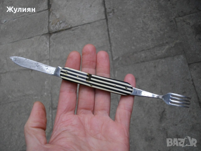 КОЛЕКЦИОНЕРСКО БЪЛГАРСКО ДЖОБНО НОЖЧЕ СЪРП И ЧУК В.Т., снимка 3 - Антикварни и старинни предмети - 53993653