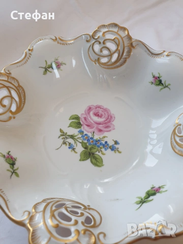 Ажуре съд Dresden , снимка 4 - Антикварни и старинни предмети - 54346236