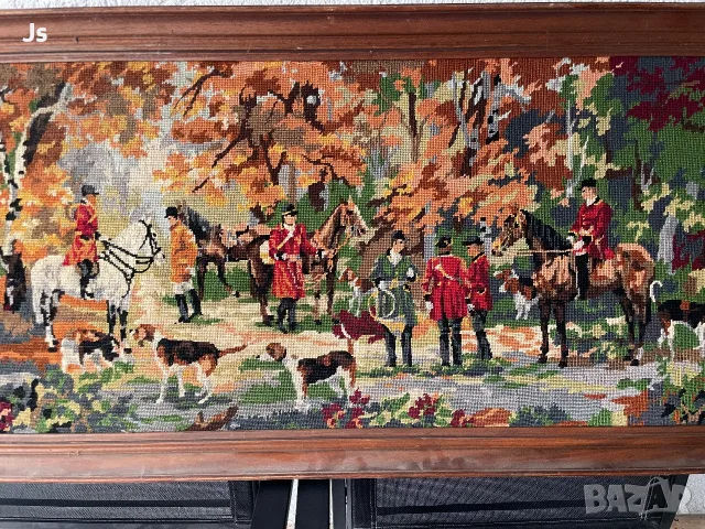 Гоблен Картинка Fox Hunt Картина, снимка 2 - Гоблени - 55412254