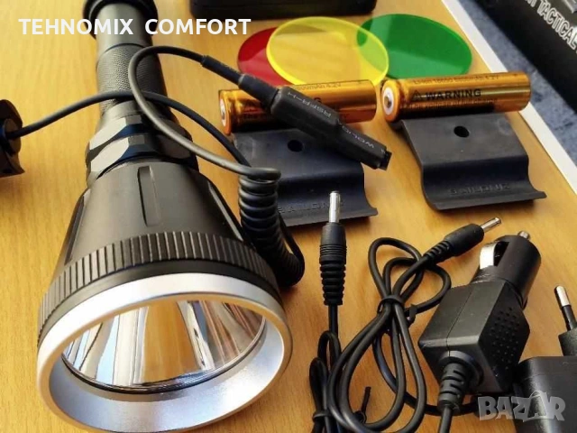 Фенер за лов BLQ 2888 -T6 (6W) CREE с два акумулатора, снимка 5 - Оборудване и аксесоари за оръжия - 55190678