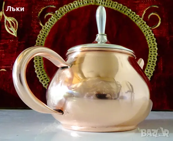 Меден чайник,кана Tagus,чиста червена мед. , снимка 11 - Антикварни и старинни предмети - 55617307