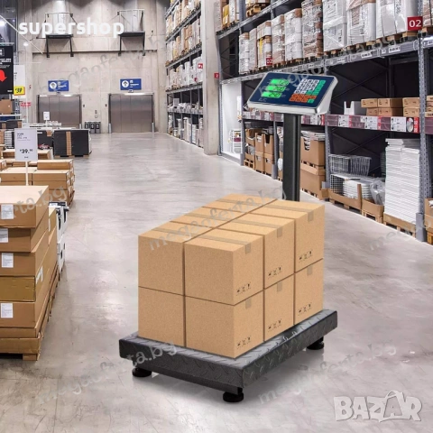 Електронен Кантар до 400кг с Голяма Рифелова Платформа и Батерия , снимка 10 - Везни - 54155587