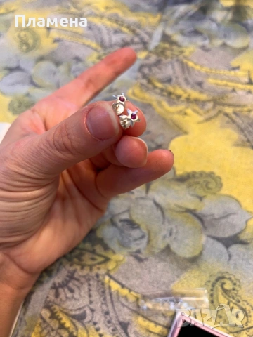 Нежни сребърни обеци звезди с цирконии проба 925 , снимка 4 - Обеци - 54226923