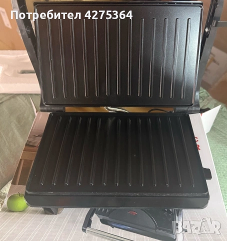 Мултифункционален грил тостер 1000W - терморегулатор и отваряне на 180°, снимка 8 - Тостери - 54591064