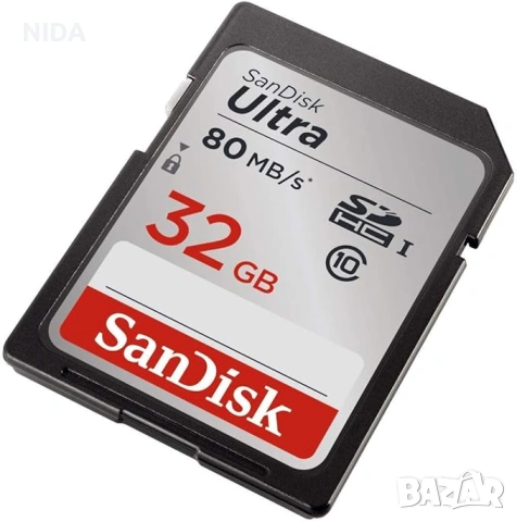 Карта памет SanDisk SD Ultra, 32GB, SDHC, 80MB/s, НОВА, снимка 3 - Чанти, стативи, аксесоари - 54814039