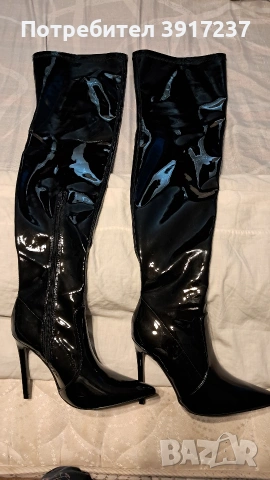 Черни ботуши, снимка 2 - Дамски ботуши - 54190633