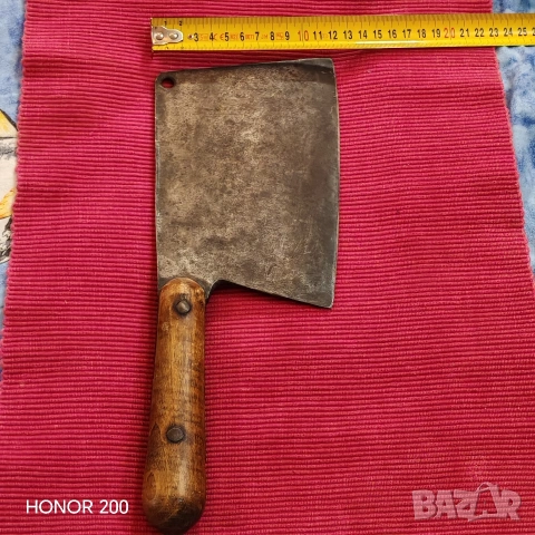 Стар ръчно кован сатър. , снимка 7 - Антикварни и старинни предмети - 54729077