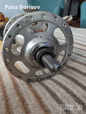 Ретро Пистова Предна Главина Campagnolo Nuovo/super Record, снимка 4 - Части за велосипеди - 55321407