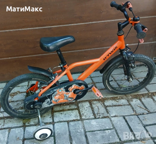Детско колело BTWIN 16 " + колелца, снимка 3 - Велосипеди - 54735917