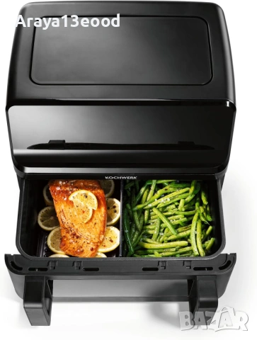 Двоен еър фрайър с разделяема камера Rachs Kochwerk 9L, 2700 W, снимка 3 - Фритюрници - 54068033
