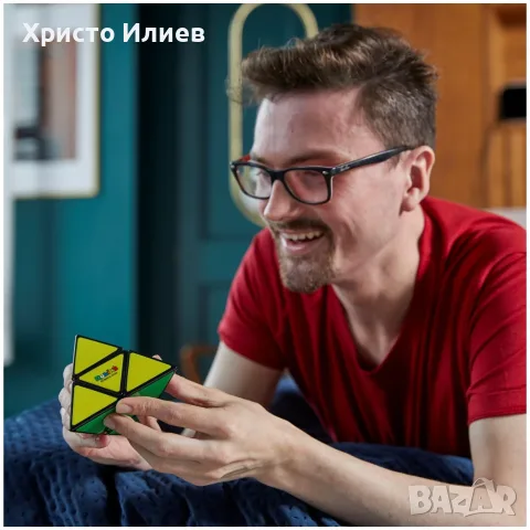 Магическа пирамида рубик кубче Rubiks Pyramid Оригинален Логическа игра, снимка 5 - Образователни игри - 55327449