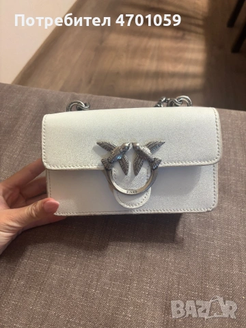 Бяла дамска чанта PINKO