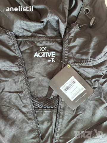 🧥 Нова мъжка ветровка TU Active – XXL – Водо- и ветроустойчива, снимка 2 - Спортни дрехи, екипи - 55258039