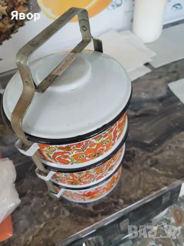 Касетка за носене на храна – желязна емайлирана, , снимка 8 - Сервизи - 55335220
