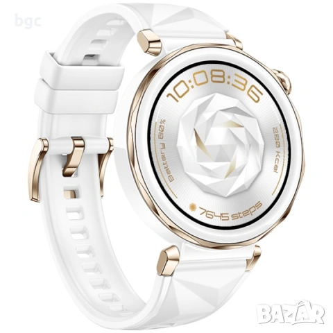 ЧИСТО НОВ Huawei Watch GT 5 Pro (42mm, Бял / White Rubber) – Пълен комплект