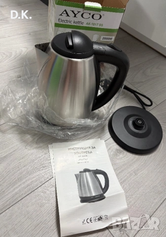 Нова електрическа кана за вода Ayco. Цена-10€.