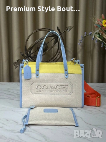 чанти COACH - Cargo Tote Canvas ↔️ 30 cm 🌸 ↕️ 22 cm ☘️ , снимка 4 - Чанти - 54070605