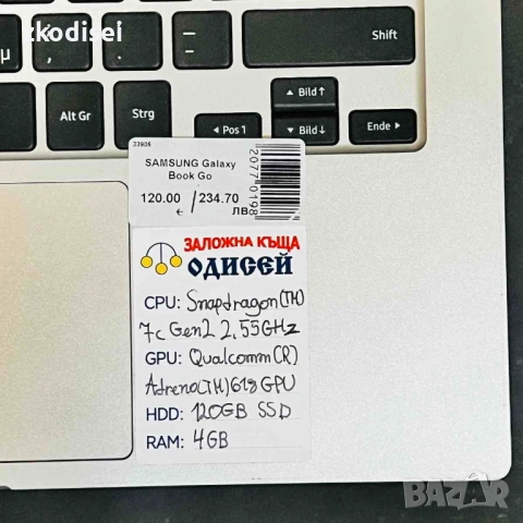 Лаптоп Samsung Galaxy Book Go 14 Инча, снимка 2 - Лаптопи за работа - 54880900