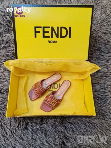 Fendi Нови Дамски Чехли Различни Цветове , снимка 4 - Чехли - 55329836