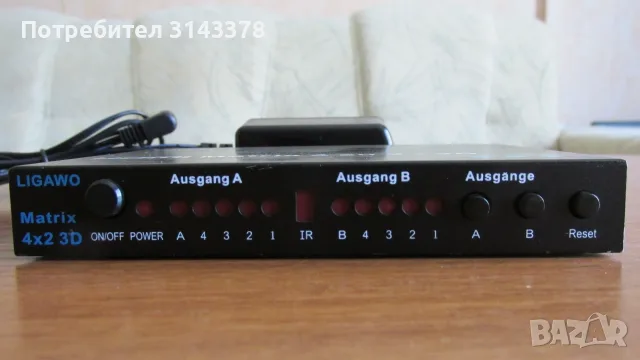 HDMI превключвател межу 4 входа и 2 изхода , снимка 2 - Кабели и адаптери - 55564122