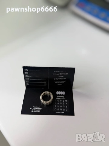 Сребърен пръстен тип BVLGARI - 925 проба, снимка 8 - Пръстени - 54375288