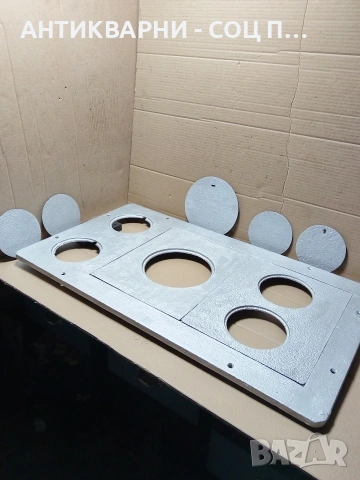 Соц Стара Голяма Чугунена Плоча За Камини Барбекюта Огнища 18кг. НОМЕР 1346., снимка 6 - Антикварни и старинни предмети - 54010544