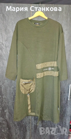 Голям размер туники рокли с дълъг ръкав, снимка 7 - Туники - 54162751