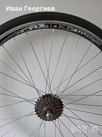 Отлична задна Капла Crosser X3 28" алуминий главина Joytech касета Shimano MF-TZ20 6 скорости , снимка 3 - Части за велосипеди - 54683696