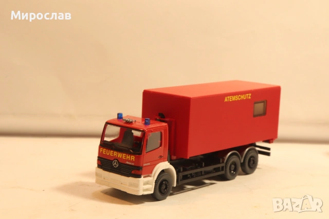 WIKING H0 1/87 МERCEDES ATEGO КАМИОН ПОЖАРНА МОДЕЛ КОЛИЧКА, снимка 3 - Колекции - 54215954