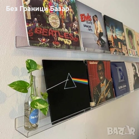 Нови 4 броя Плаващи прозрачни рафтове за снимки книги декор Самозалепващи акрилни стенни, снимка 2 - Други стоки за дома - 54500339
