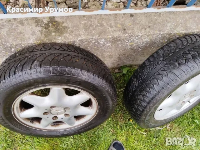 Джанти за Mercedes W203 15 цола с хубави зимни гуми 195/65/15, снимка 2 - Гуми и джанти - 54622669