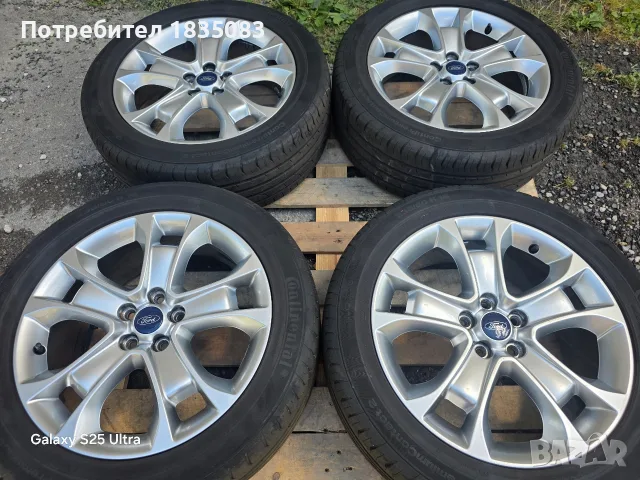 Лети джанти 18ки 5х108 Ford + летни гуми 235/50/18 Continental, снимка 2 - Гуми и джанти - 55467794