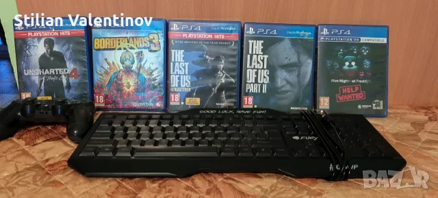 Игри за playstation 4,vr,волан с педали, клавиатура и mousepad.