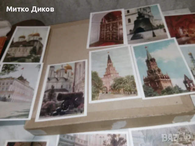 Кремъл 16 картички албум 1955г. 140х105мм, снимка 5 - Колекции - 55414793