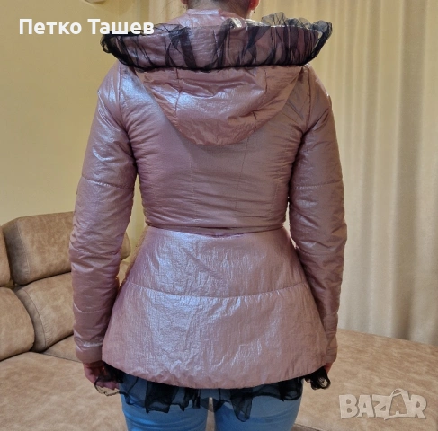 яке в перлено розов цвят с тюл, снимка 4 - Якета - 54753916