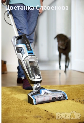 Безкабелна прахосмукачка 560W за мокро почистване Bissell 2225N CrossWave Pet Pro