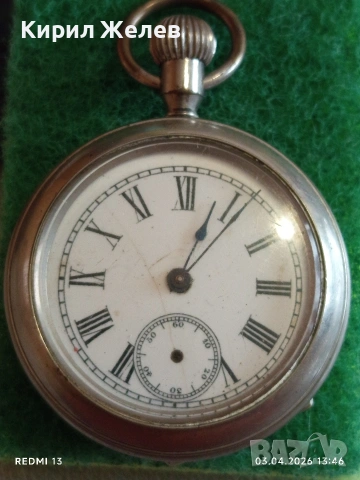 Джобен часовник керамичен циферблат,римски цифри рядък за КОЛЕКЦИОНЕРИ 51717, снимка 4 - Антикварни и старинни предмети - 54078183