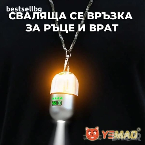 Мощна къмпинг лампа осветление LED фенер за палатка туризъм рибов, снимка 7 - Къмпинг осветление - 54367164