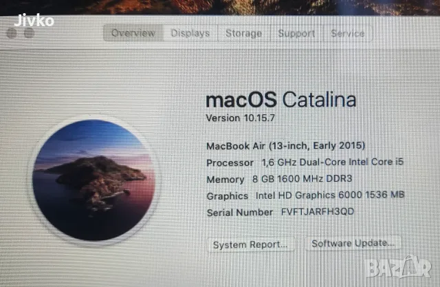Apple MacBook Air 13.3", снимка 7 - Лаптопи за дома - 55680198